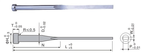 SKD61全硬扁頂針