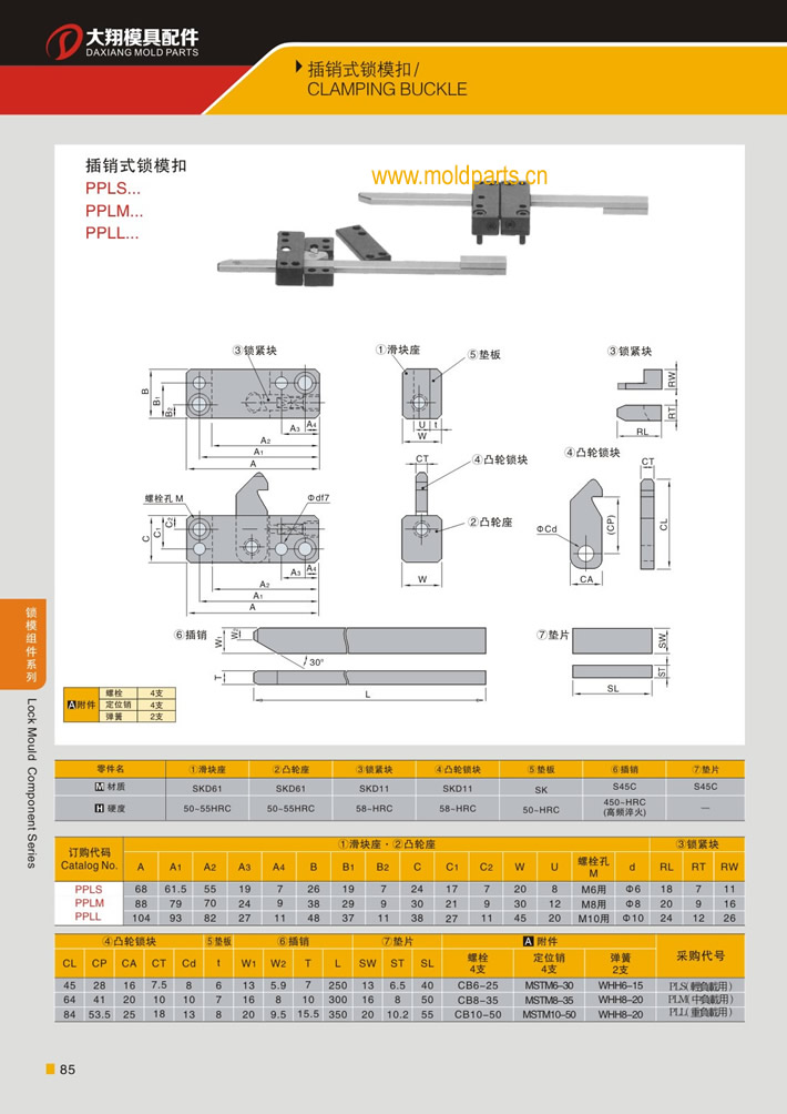 東莞大翔模具配件有限公司專業(yè)生產(chǎn)MISUMI標(biāo)準(zhǔn)插銷式鎖?？郏琈ISUMI標(biāo)準(zhǔn)插銷式鎖?？鄣牟馁|(zhì)、最大行程、最小行程、拉力、硬度、標(biāo)準(zhǔn)、型號(hào)等詳情說明和介紹，您可以通過本頁(yè)面下單留言或者發(fā)送詢/報(bào)價(jià)。